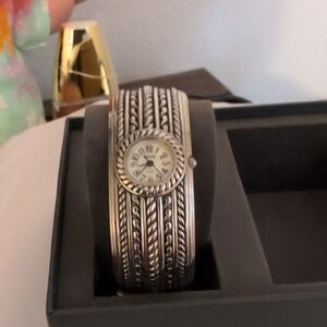 Silver Women's Cuff Watch